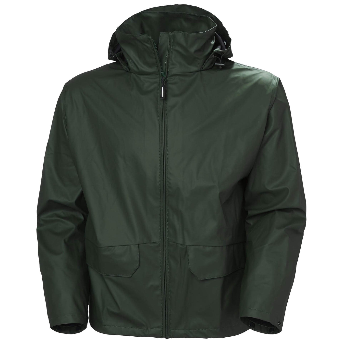 Helly Hansen Voss Waterproof Rain Jacket Dark Green 1 Front #colour_dark-green