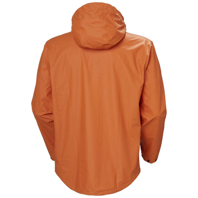 Helly Hansen Voss Waterproof Rain Jacket Dark Orange 2 Rear #colour_dark-orange