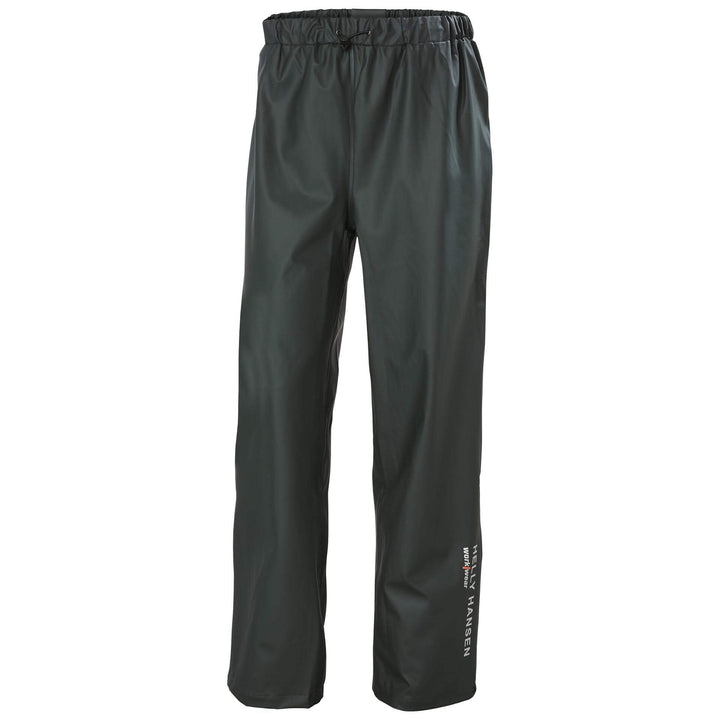 Helly Hansen Voss Waterproof Rain Work Trousers Dark Green 1 Front #colour_dark-green