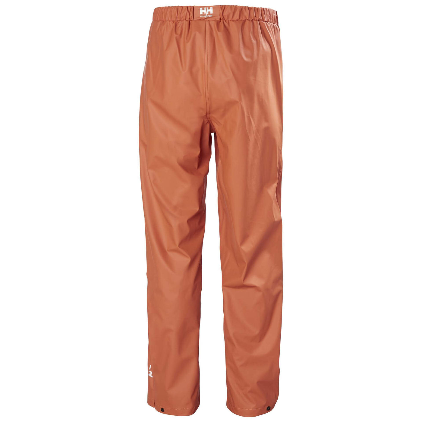 Helly Hansen Voss Waterproof Rain Work Trousers Dark Orange 2 Rear #colour_dark-orange