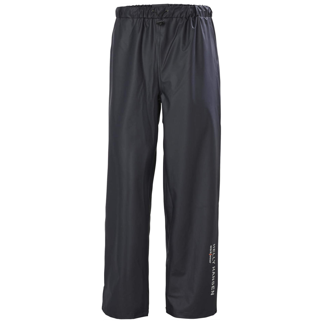 Helly Hansen Voss Waterproof Rain Work Trousers Navy 1 Front #colour_navy