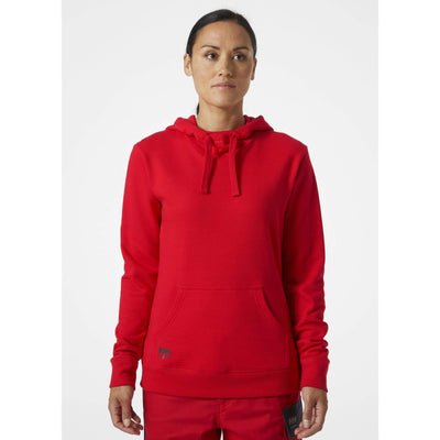 Helly Hansen Womens Classic Hoodie Alert Red OnBody 1#colour_alert-red