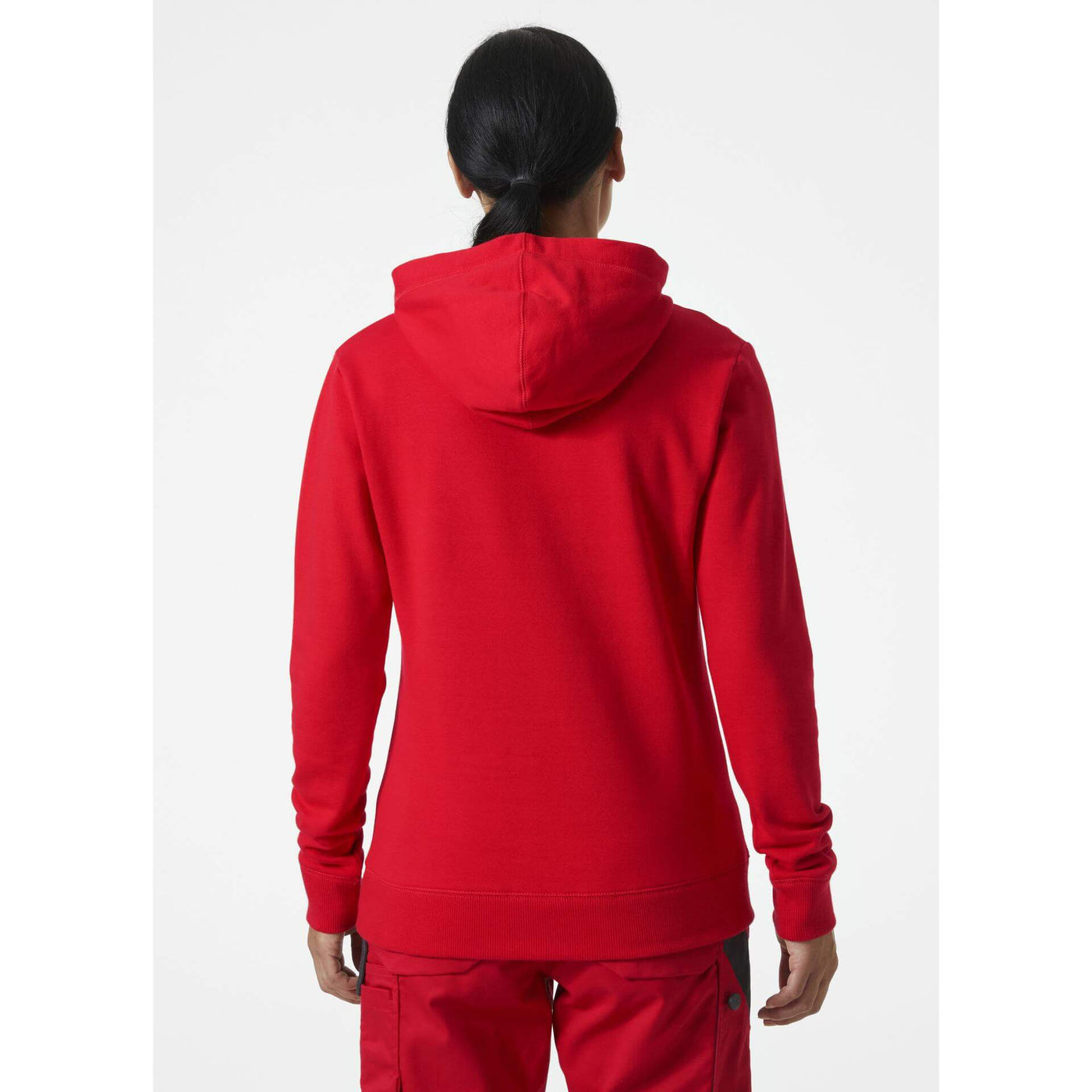 Helly Hansen Womens Classic Hoodie Alert Red OnBody 2#colour_alert-red