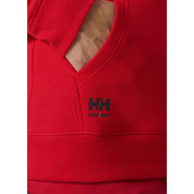 Helly Hansen Womens Classic Hoodie Alert Red Feature 1#colour_alert-red