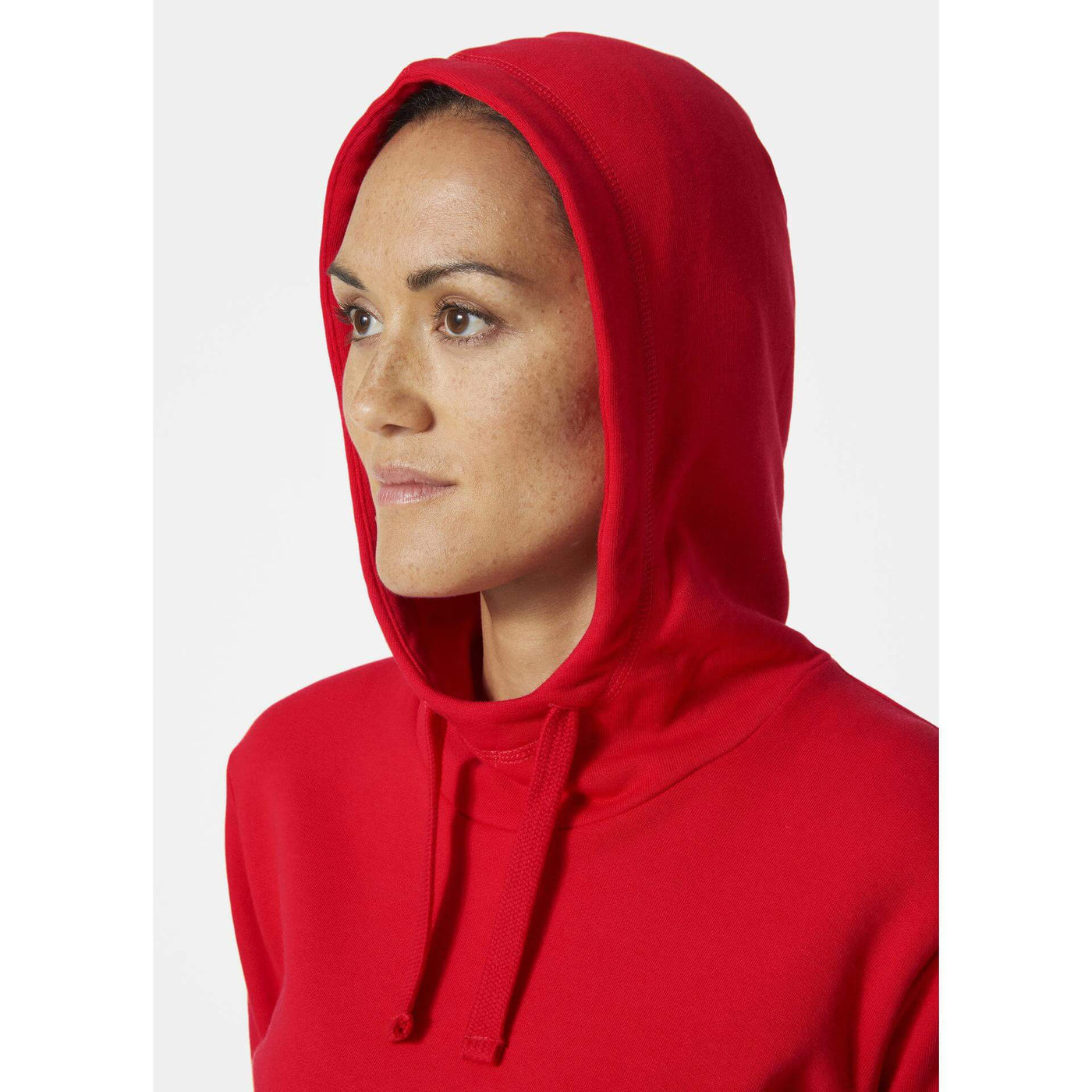 Helly Hansen Womens Classic Hoodie Alert Red Feature 2#colour_alert-red