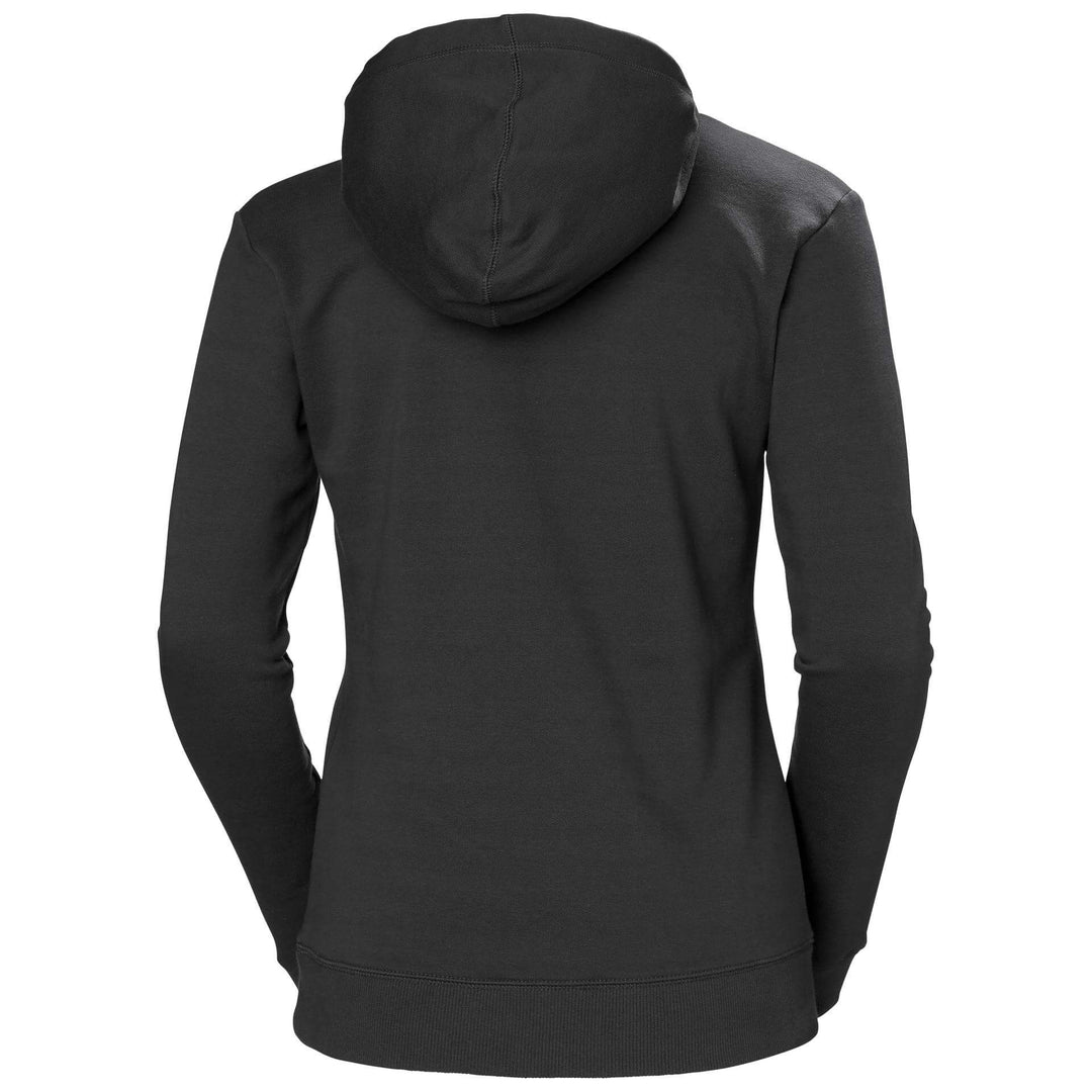 Helly Hansen Womens Classic Hoodie Dark Grey Back#colour_dark-grey