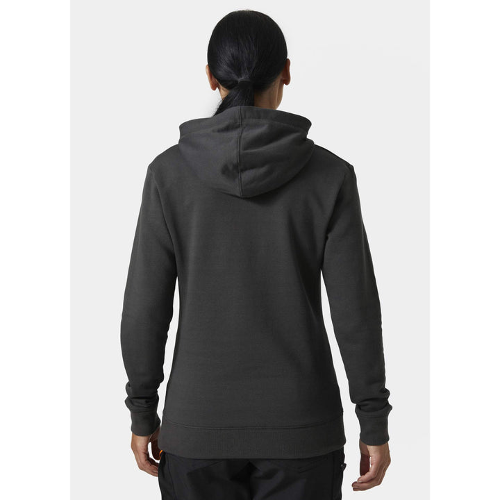 Helly Hansen Womens Classic Hoodie Dark Grey OnBody 2#colour_dark-grey