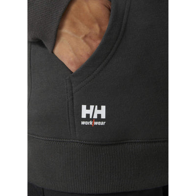 Helly Hansen Womens Classic Hoodie Dark Grey Feature 1#colour_dark-grey