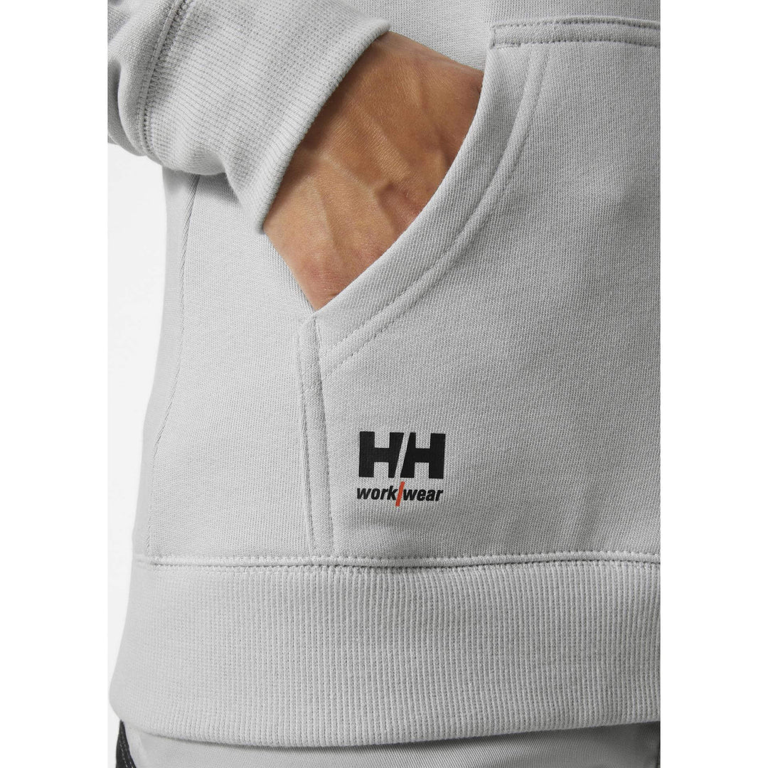 Helly Hansen Womens Classic Hoodie Grey Fog Feature 1#colour_grey-fog