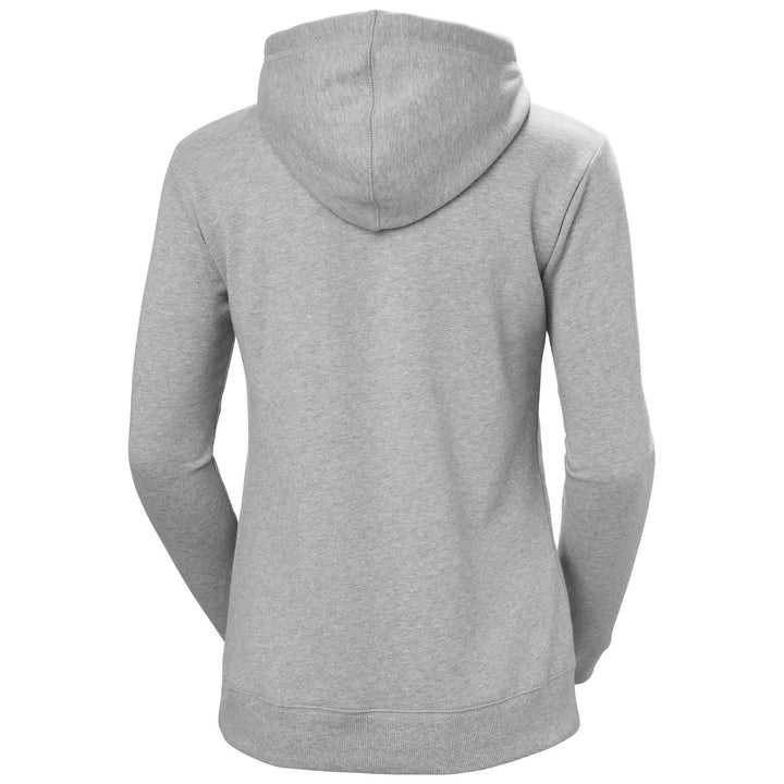 Helly Hansen Womens Classic Hoodie Grey Melange Back#colour_grey-melange