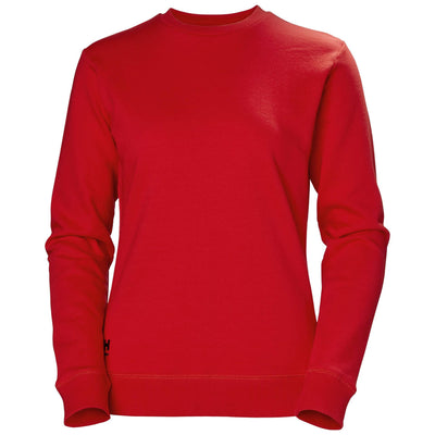 Helly Hansen Womens Classic Sweatshirt Alert Red Front#colour_alert-red