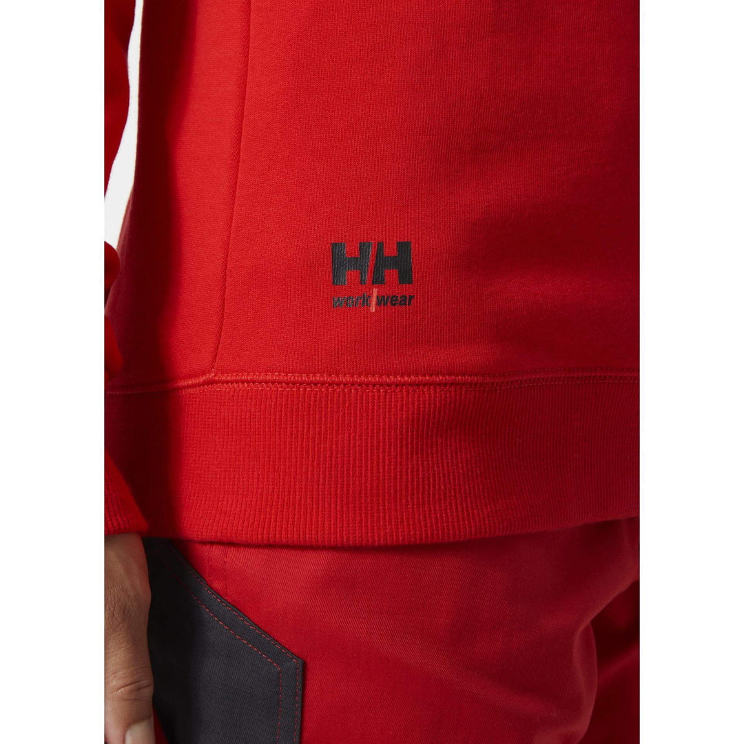 Helly Hansen Womens Classic Sweatshirt Alert Red Feature 1#colour_alert-red