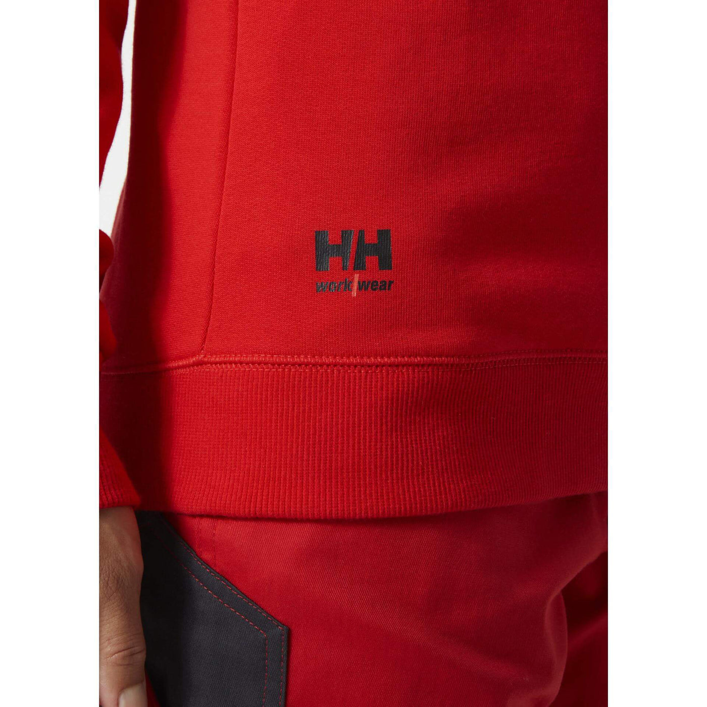 Helly Hansen Womens Classic Sweatshirt Alert Red Feature 1#colour_alert-red