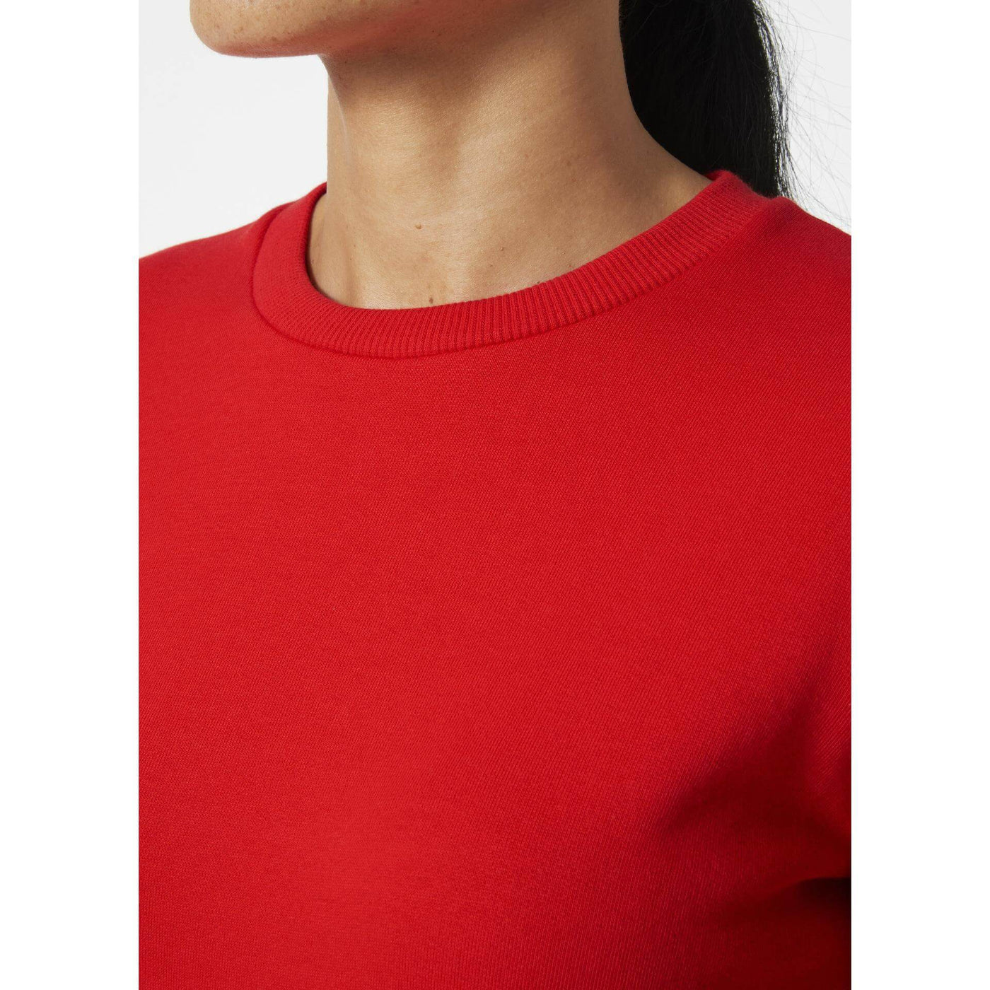 Helly Hansen Womens Classic Sweatshirt Alert Red Feature 2#colour_alert-red