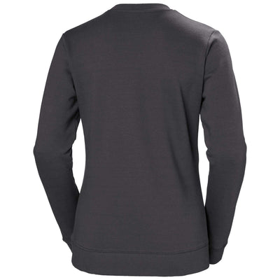 Helly Hansen Womens Classic Sweatshirt Dark Grey Back#colour_dark-grey