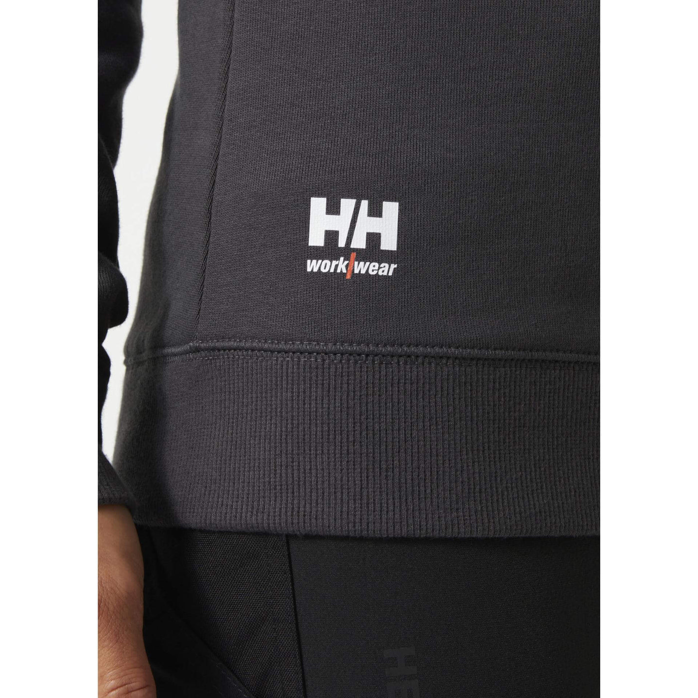 Helly Hansen Womens Classic Sweatshirt Dark Grey Feature 1#colour_dark-grey