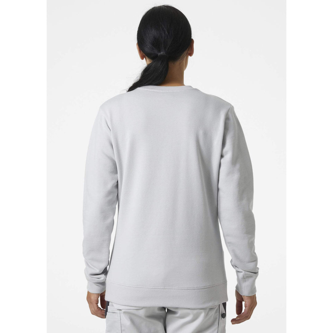 Helly Hansen Womens Classic Sweatshirt Grey Fog OnBody 2#colour_grey-fog