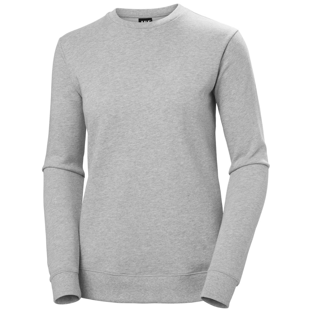 Helly Hansen Womens Classic Sweatshirt Grey Melange Front#colour_grey-melange