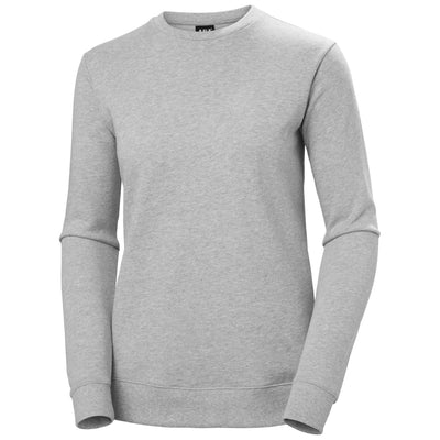Helly Hansen Womens Classic Sweatshirt Grey Melange Front#colour_grey-melange