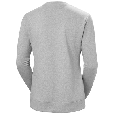 Helly Hansen Womens Classic Sweatshirt Grey Melange Back#colour_grey-melange