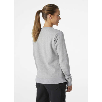 Helly Hansen Womens Classic Sweatshirt Grey Melange OnBody 2#colour_grey-melange