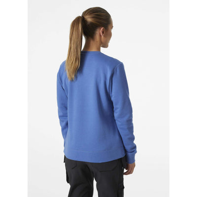 Helly Hansen Womens Classic Sweatshirt Stone Blue OnBody 2#colour_stone-blue