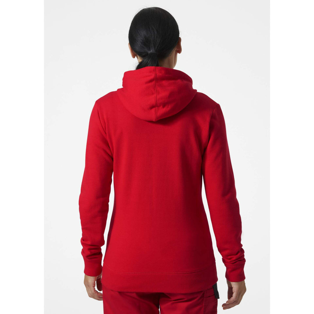 Helly Hansen Womens Classic Zip Hoodie Alert Red OnBody 2#colour_alert-red