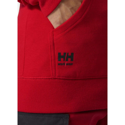 Helly Hansen Womens Classic Zip Hoodie Alert Red Feature 1#colour_alert-red