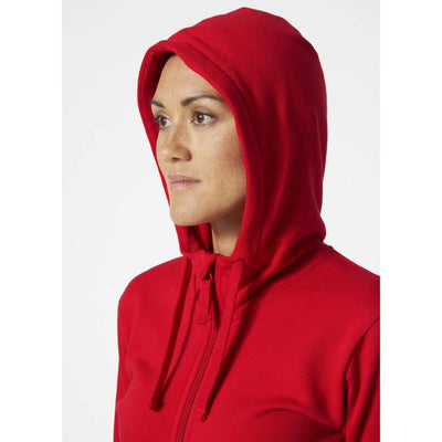 Helly Hansen Womens Classic Zip Hoodie Alert Red Feature 2#colour_alert-red