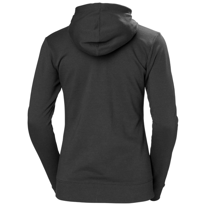 Helly Hansen Womens Classic Zip Hoodie Dark Grey Back#colour_dark-grey