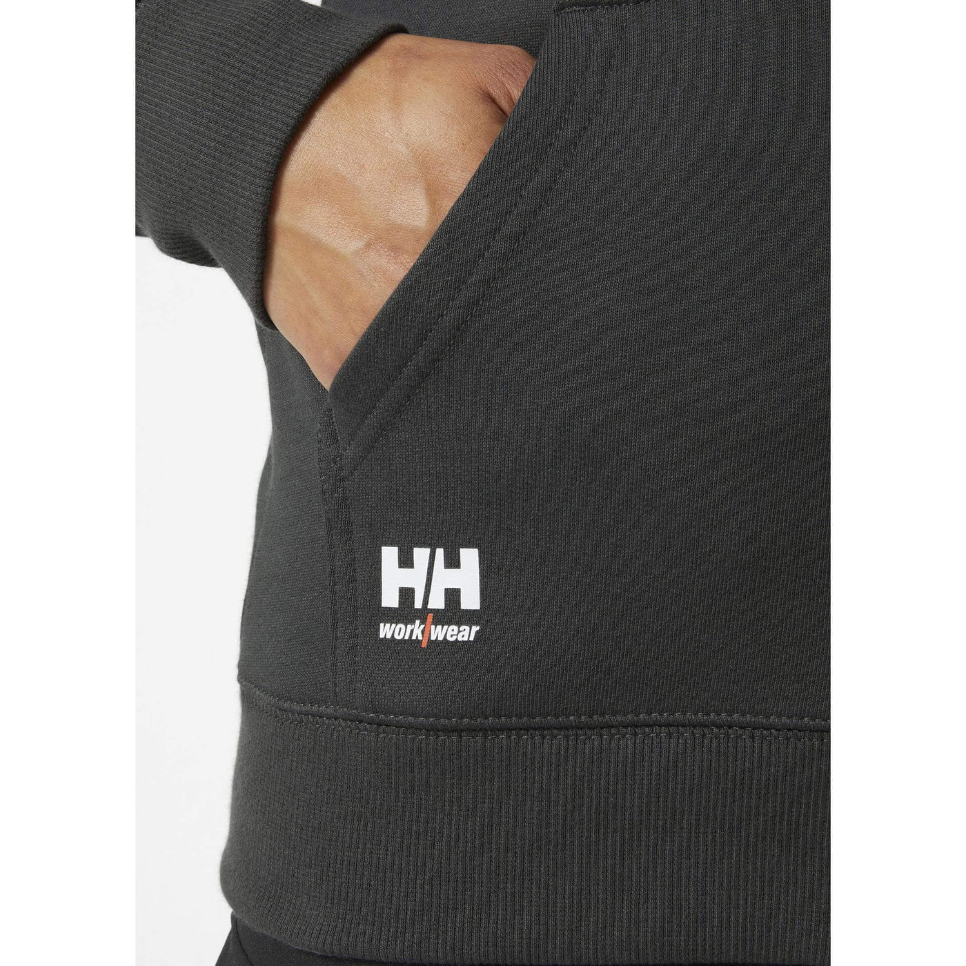 Helly Hansen Womens Classic Zip Hoodie Dark Grey Feature 1#colour_dark-grey