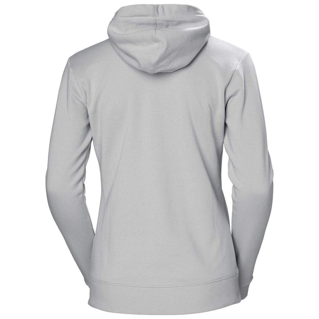 Helly Hansen Womens Classic Zip Hoodie Grey Fog Back#colour_grey-fog