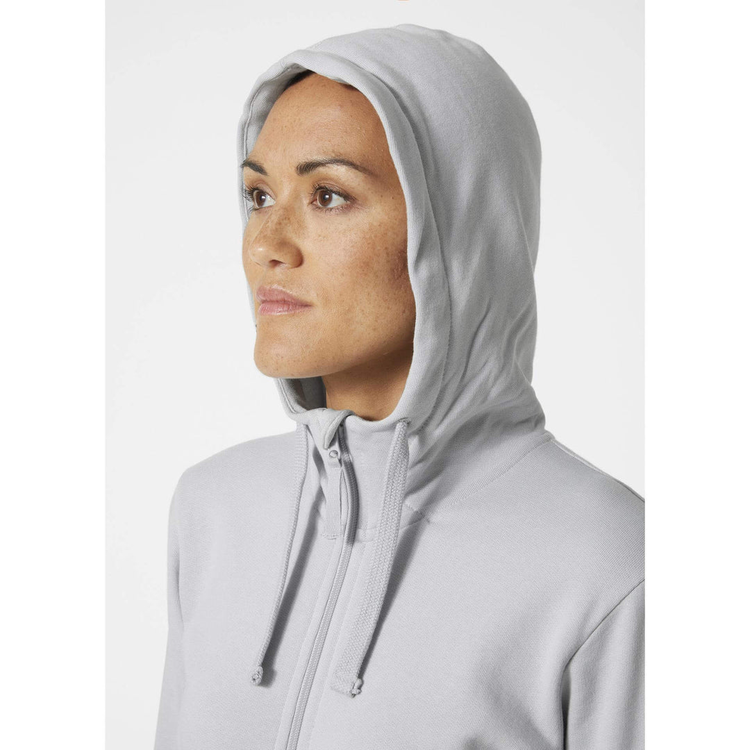 Helly Hansen Womens Classic Zip Hoodie Grey Fog Feature 2#colour_grey-fog