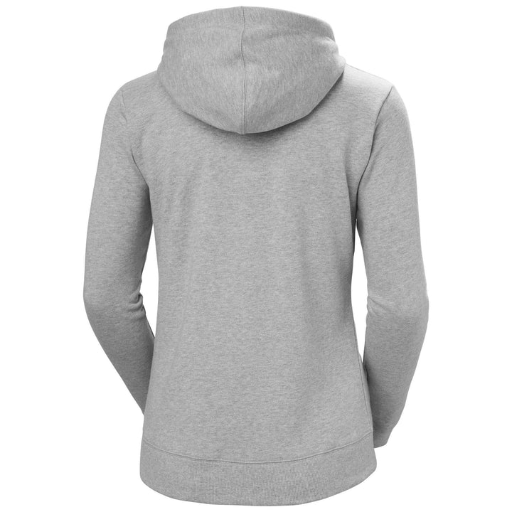 Helly Hansen Womens Classic Zip Hoodie Grey Melange Back#colour_grey-melange