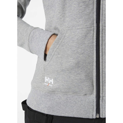 Helly Hansen Womens Classic Zip Hoodie Grey Melange Feature 1#colour_grey-melange