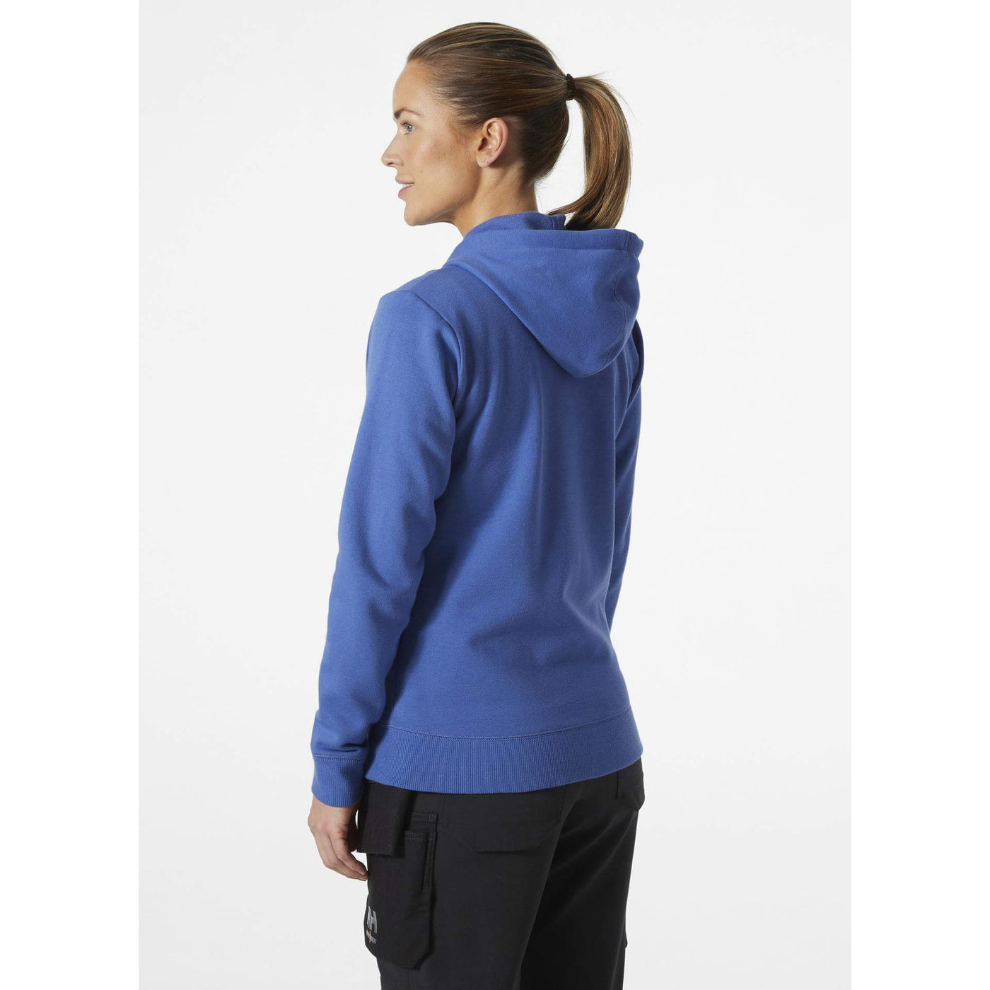 Helly Hansen Womens Classic Zip Hoodie Stone Blue OnBody 2#colour_stone-blue