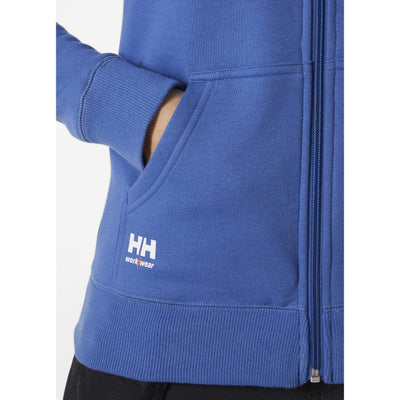 Helly Hansen Womens Classic Zip Hoodie Stone Blue Feature 1#colour_stone-blue