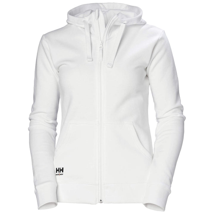 Helly Hansen Womens Classic Zip Hoodie White Front#colour_white