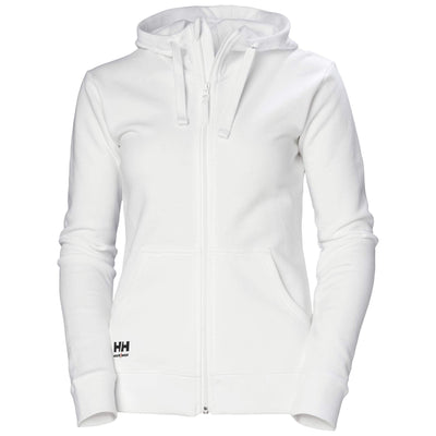 Helly Hansen Womens Classic Zip Hoodie White Front#colour_white