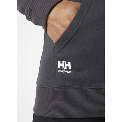 Helly Hansen Womens Classic Zip Sweatshirt Dark Grey Feature 1#colour_dark-grey