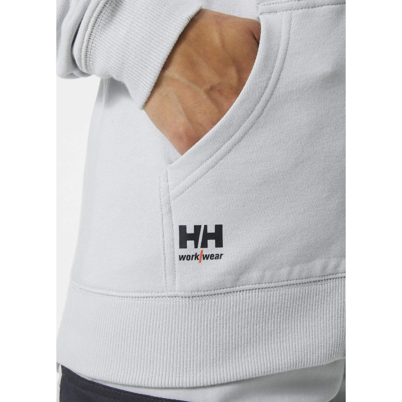 Helly Hansen Womens Classic Zip Sweatshirt Grey Fog Feature 1#colour_grey-fog