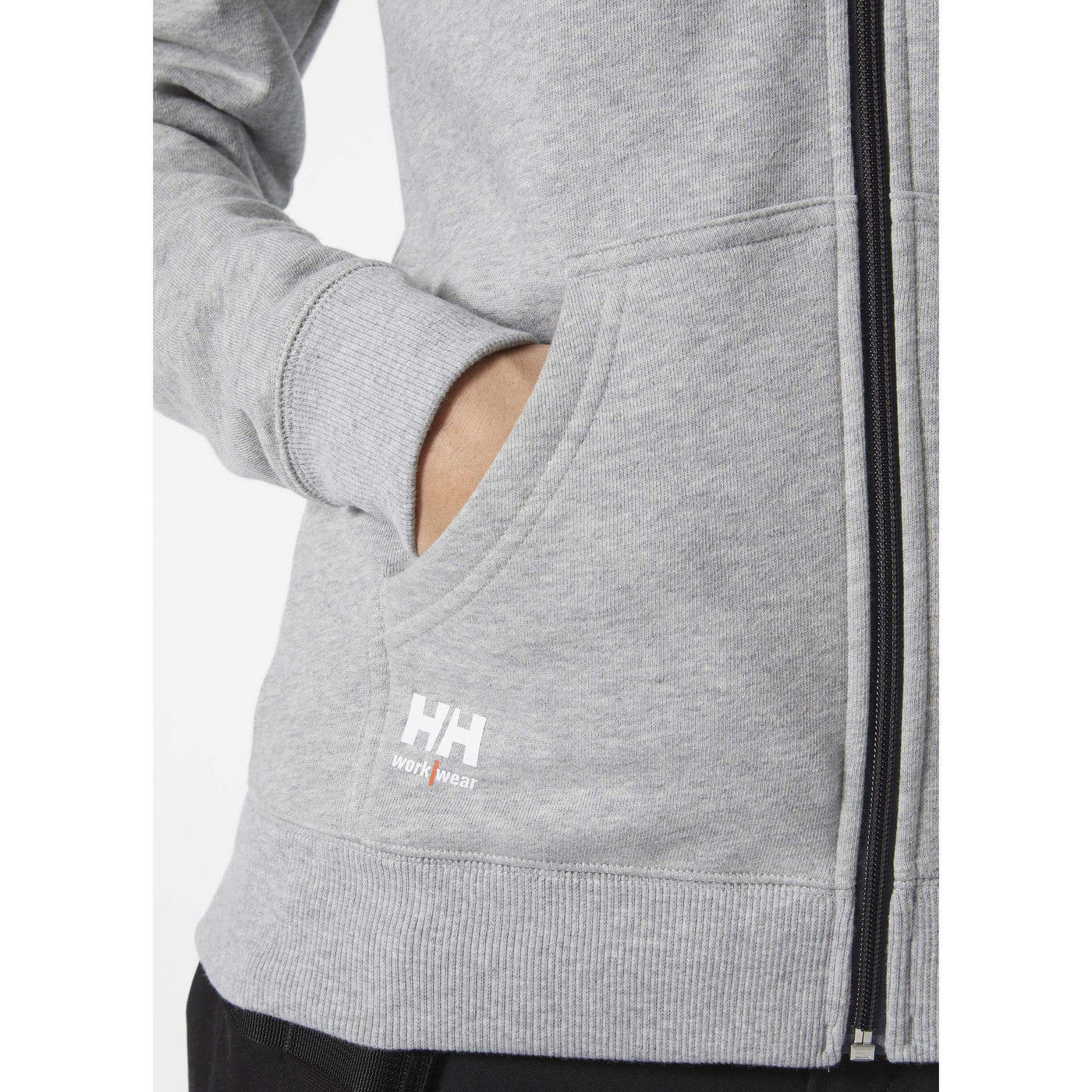 Helly Hansen Womens Classic Zip Sweatshirt Grey Melange Feature 1#colour_grey-melange