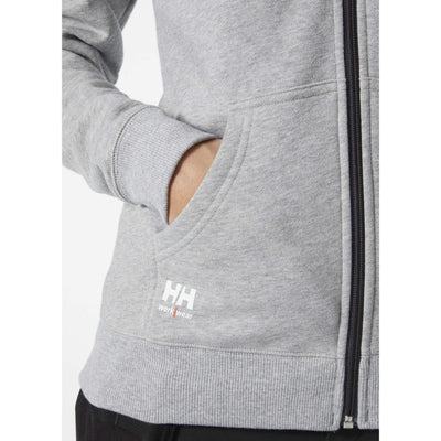 Helly Hansen Womens Classic Zip Sweatshirt Grey Melange Feature 1#colour_grey-melange