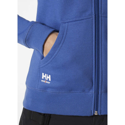 Helly Hansen Womens Classic Zip Sweatshirt Stone Blue Feature 1#colour_stone-blue