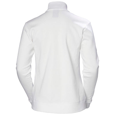 Helly Hansen Womens Classic Zip Sweatshirt White Back#colour_white