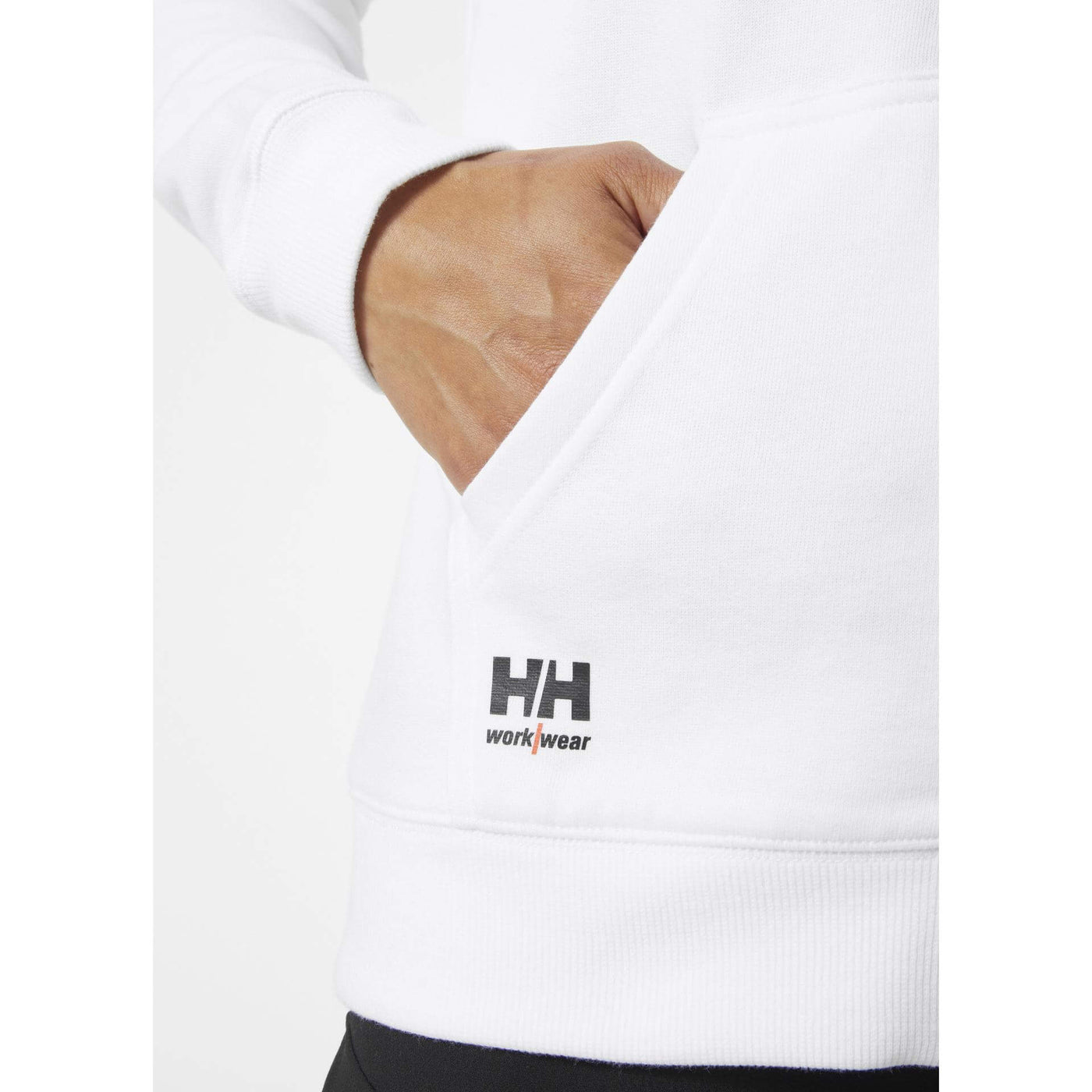 Helly Hansen Womens Classic Zip Sweatshirt White Feature 1#colour_white