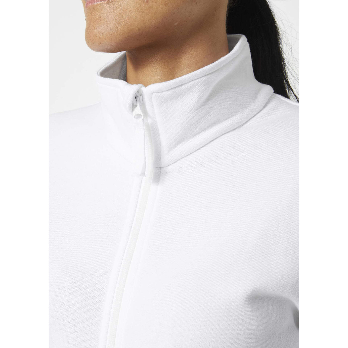 Helly Hansen Womens Classic Zip Sweatshirt White Feature 2#colour_white