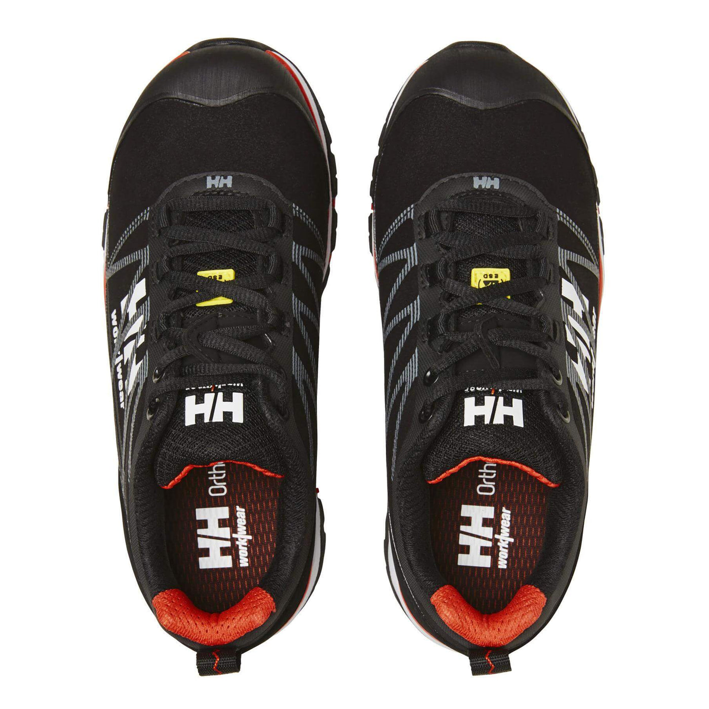 Helly Hansen Womens Luna Aluminum Toe Cap Work Safety Shoes Black/Orange Front#colour_black-orange