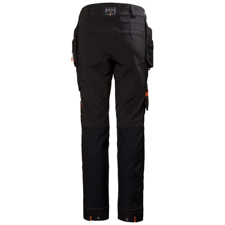 Helly Hansen Womens Luna BRZ Stretch Consruction Trousers Black 2 Rear #colour_black