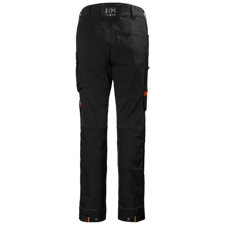 Helly Hansen Womens Luna BRZ Stretch Work Trousers Black 2 Rear #colour_black